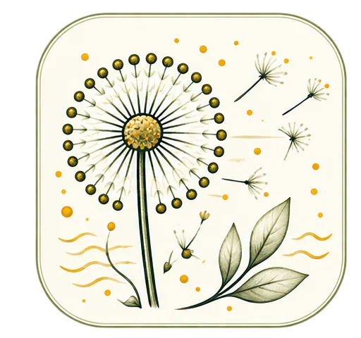Illustration von Pollen und Pflanzen