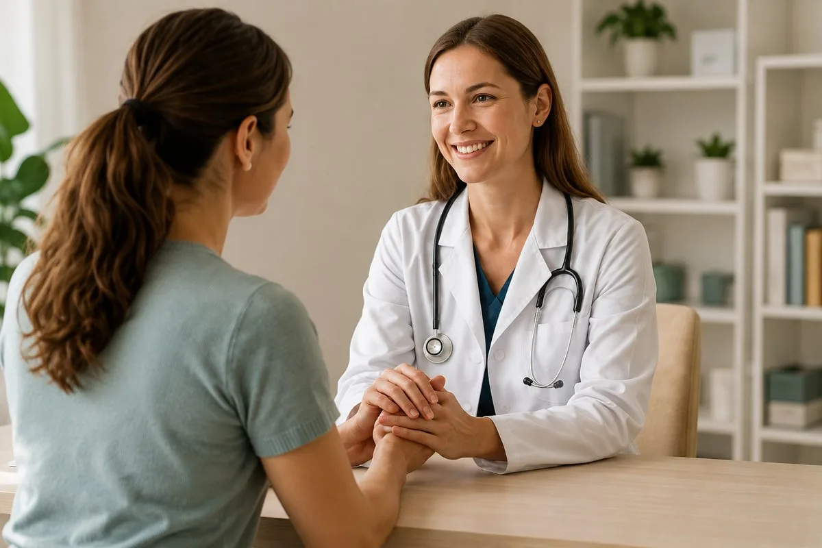 Ärztin im Gespräch mit Patientin