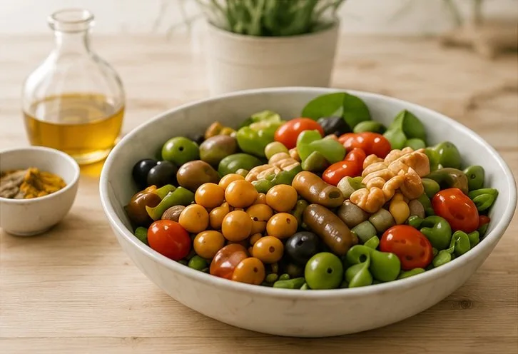 Gesunde Bowl mit Gemüse